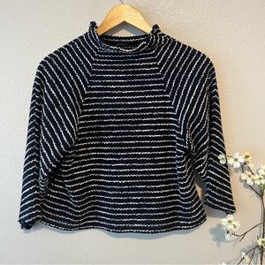 Zara Navy Cropped Sweater M